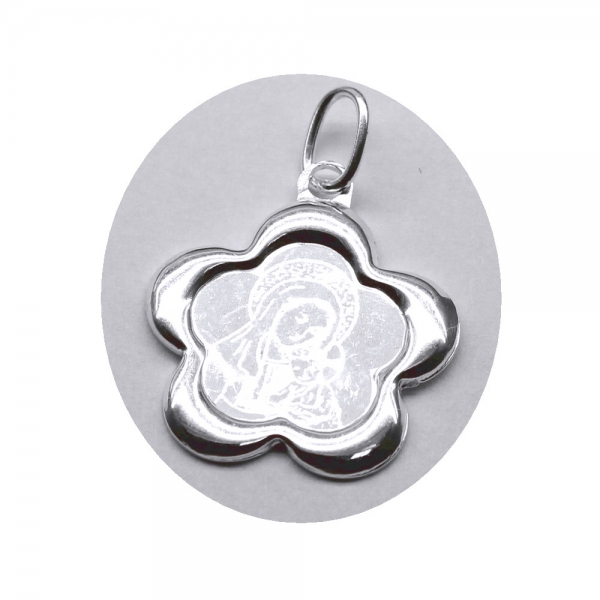 Pandant argint 925 iconita in forma de floare [1]